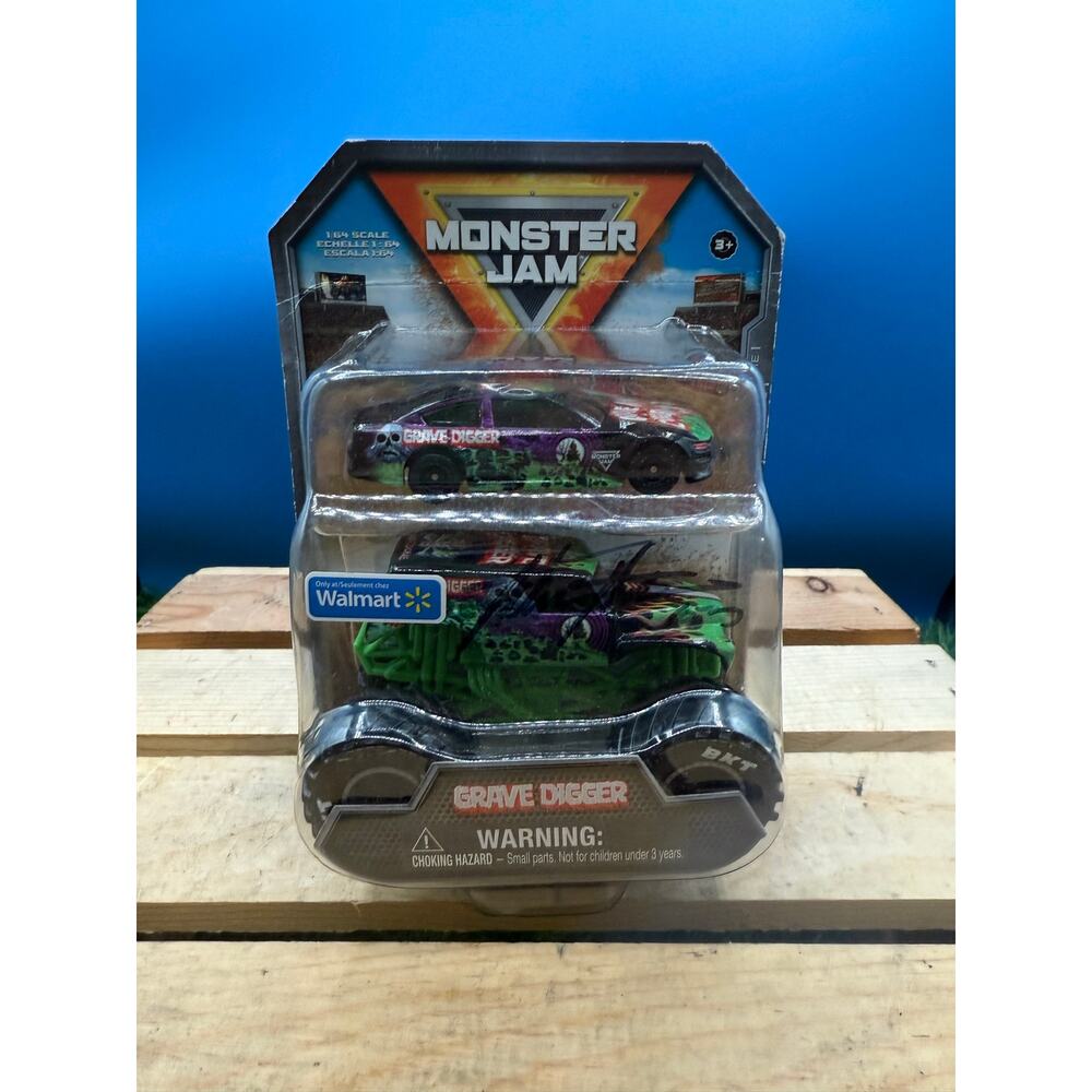 Signed Monster Jam Grave Digger 2-Pack - Series 5 Truck & Race Car